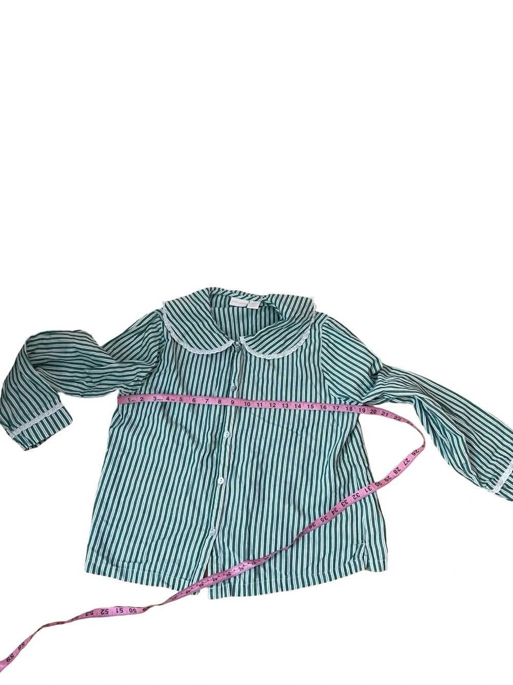RACHEL ASHWELL Striped Peter Pan Collar Cottagecore Viral TikTok Pajama Set